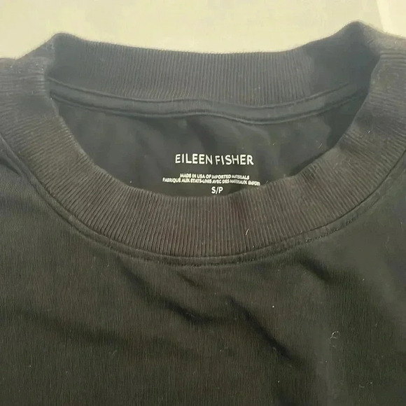 Eileen Fisher long sleeve black top size small - Picture 2 of 5